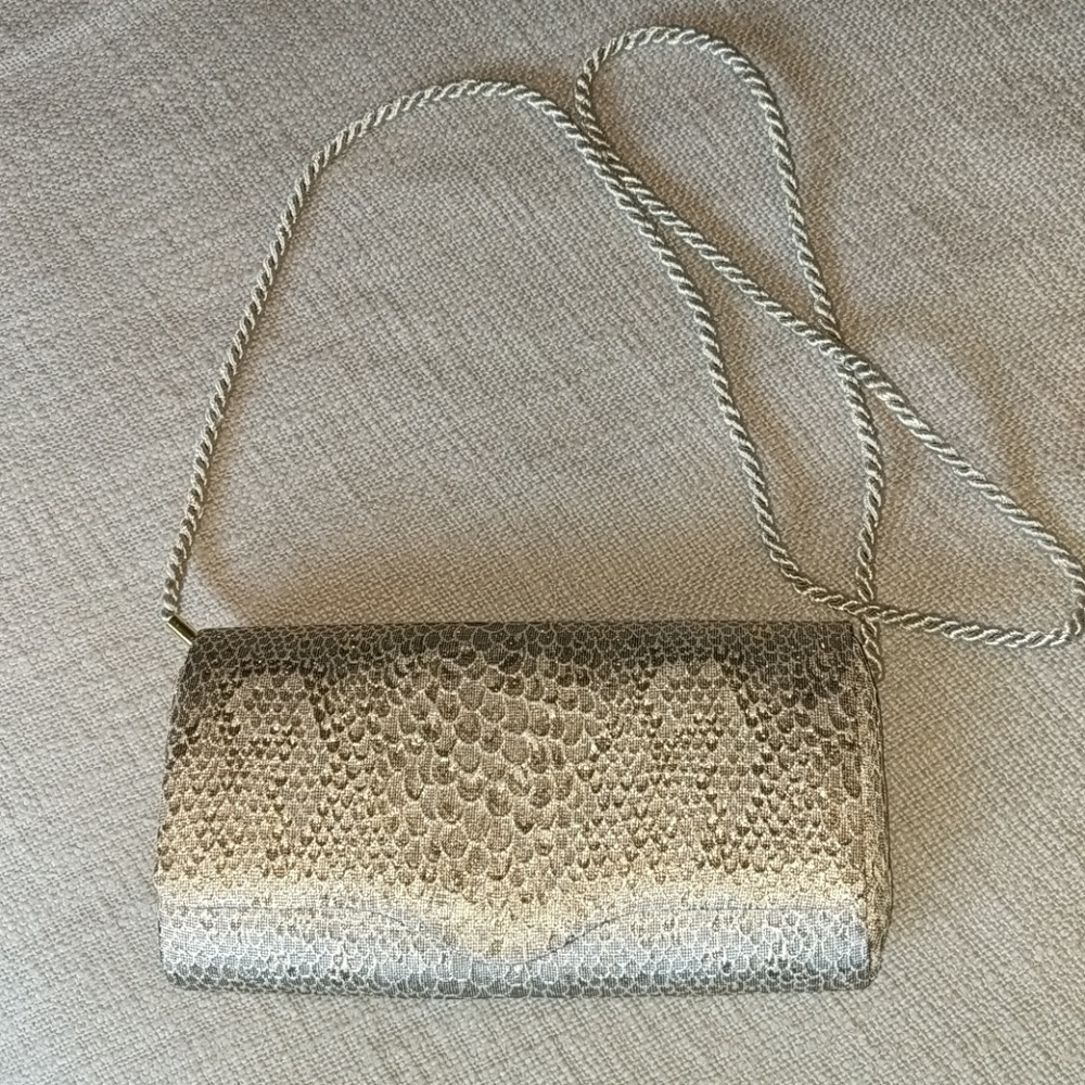 Gold evening bag